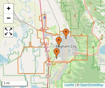 Area schools map